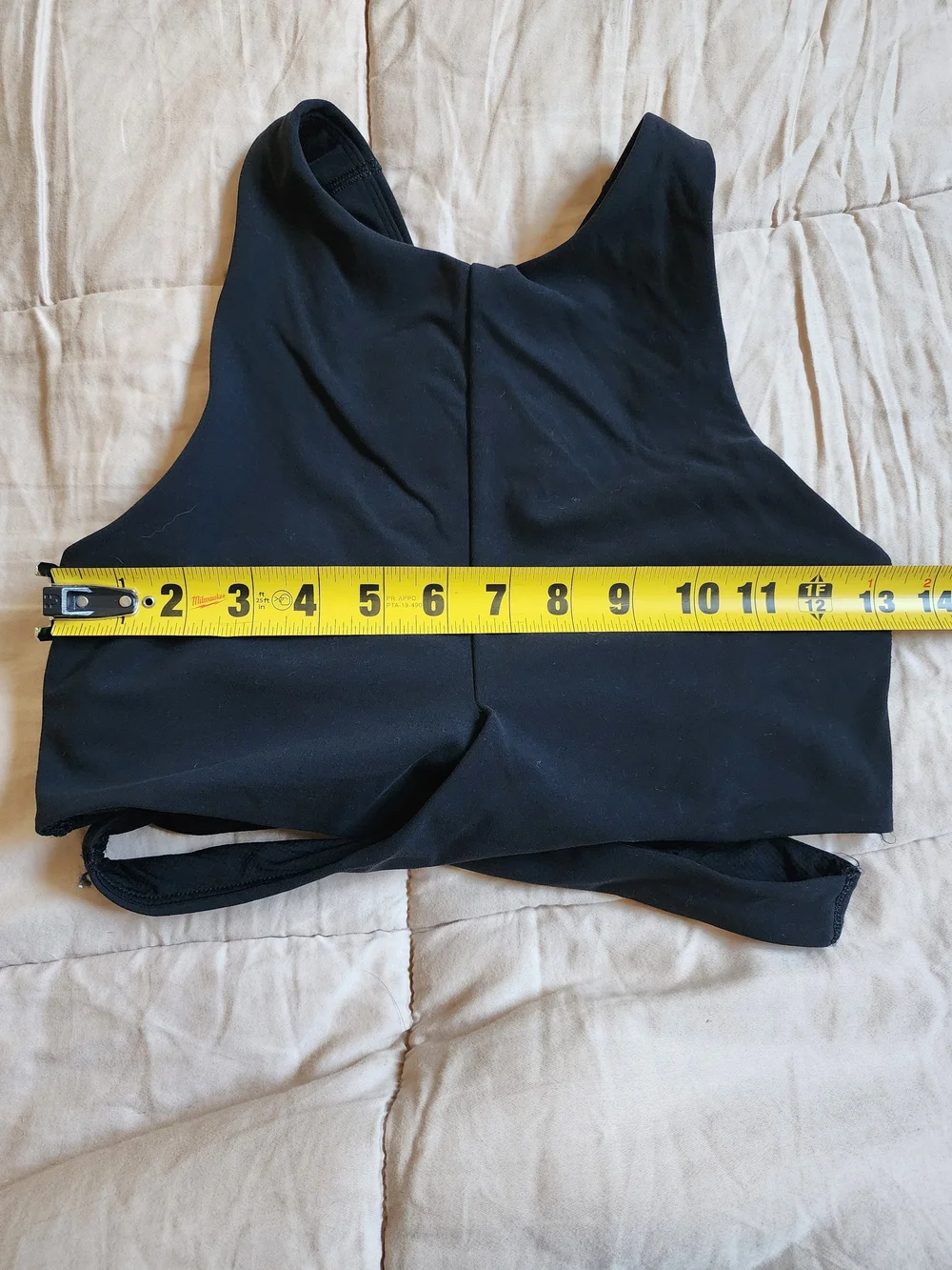Athleta Conscious Cut Out Crop Top Sports Bra Black Size Small A-C Powervita